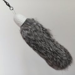 Natural rabbit fur toy tail