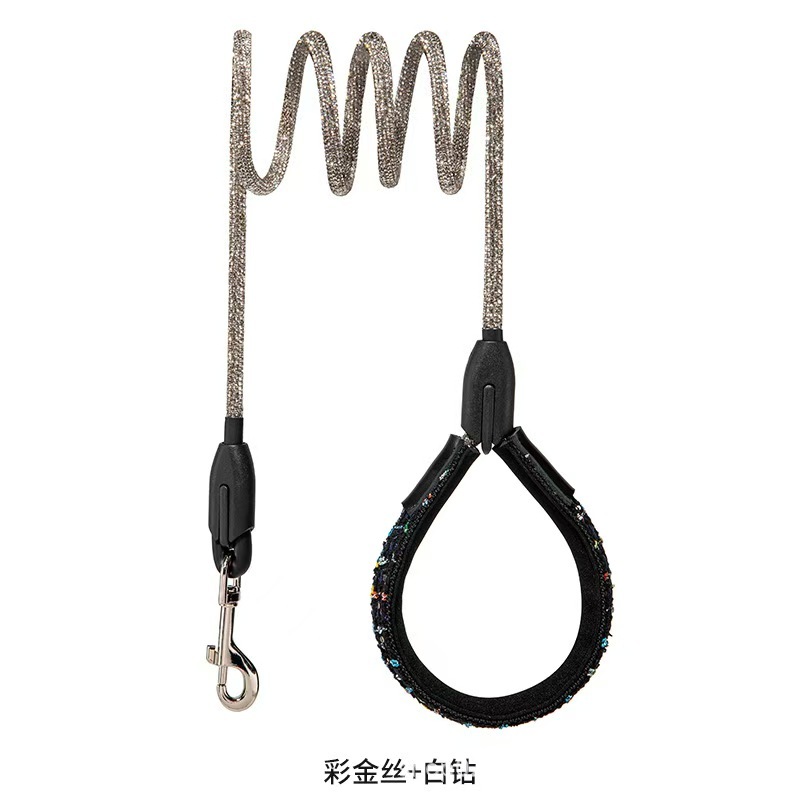 Dog sparkly rhinestone leash