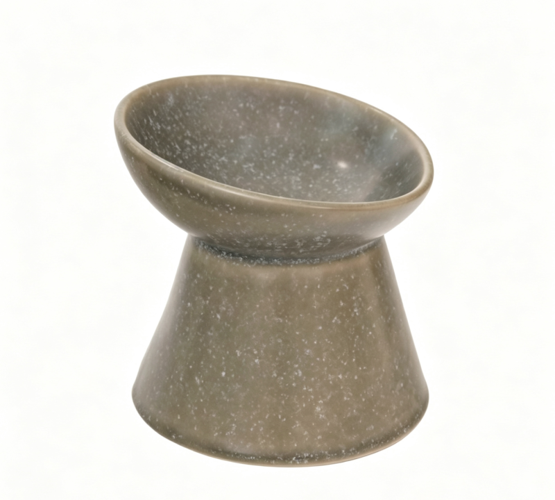 Tall pet ceramic bowl