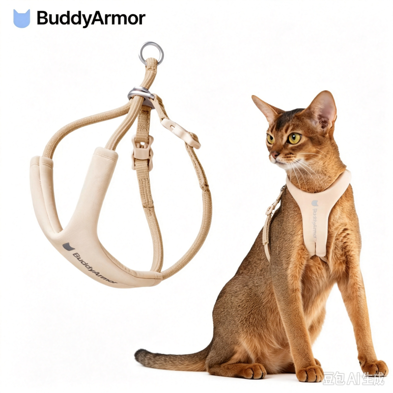 BuddyArmor Adjustable  harness Can Be Worn Around The Waist or Crossbody for Walking Cats and Pets