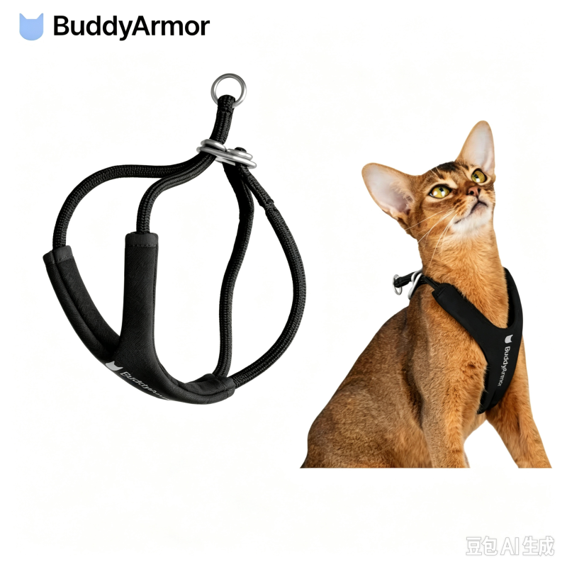 BuddyArmor Adjustable  harness Can Be Worn Around The Waist or Crossbody for Walking Cats and Pets