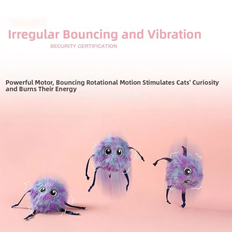 Bite-Resistant Cat Electric Jumping Ball Teeth Cleaning Automatic Interactive Cat Toy Electric USB Rechargeable