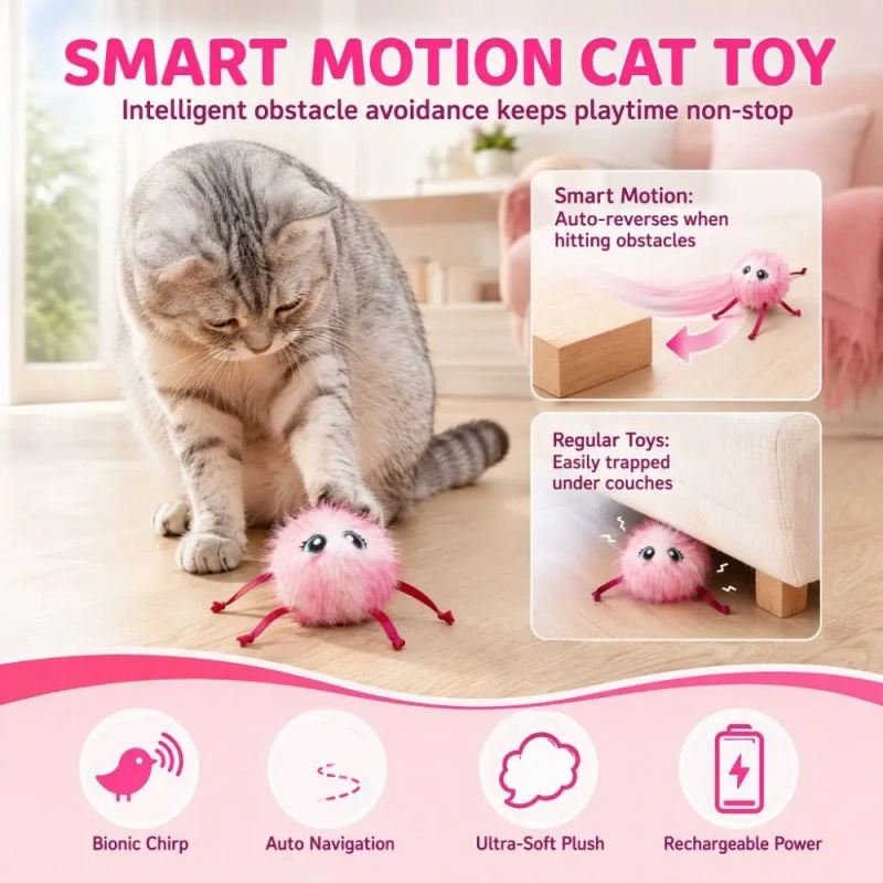 Bite-Resistant Cat Electric Jumping Ball Teeth Cleaning Automatic Interactive Cat Toy Electric USB Rechargeable