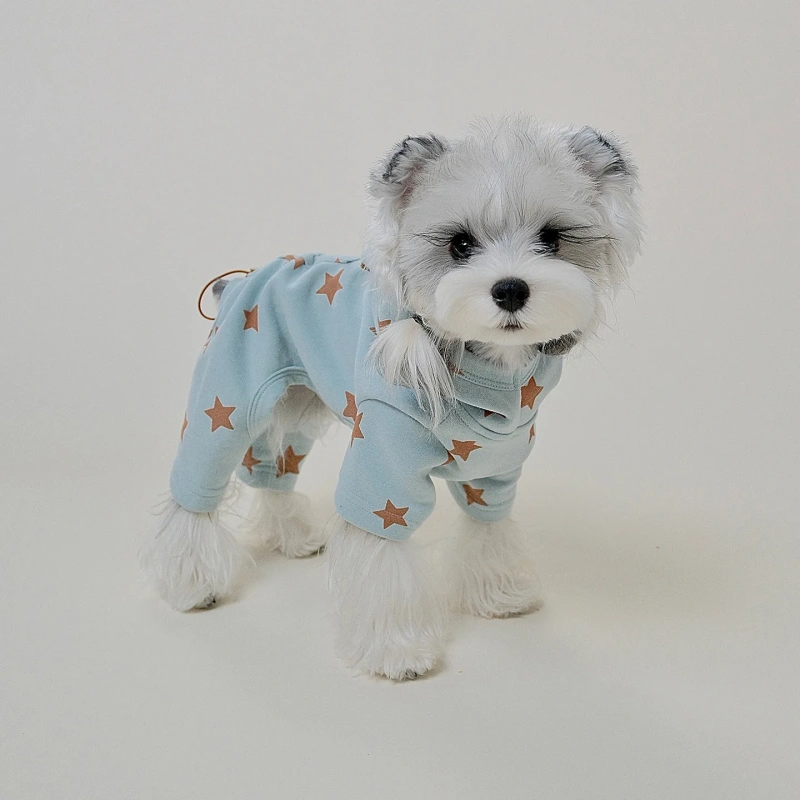 Dog Autumn and Winter Clothes Thermal Sweater Bichon Schnauzer Teddy Small Dog Pet Four-legged Suit Dog Clothes Winter