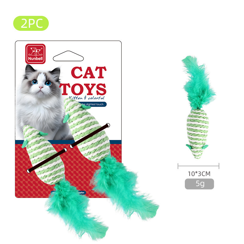 Cat Sisal and Feather Toy