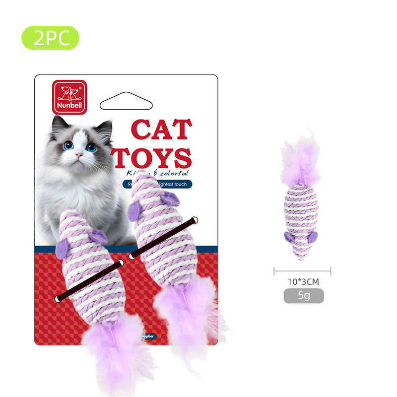 Cat Sisal and Feather Toy