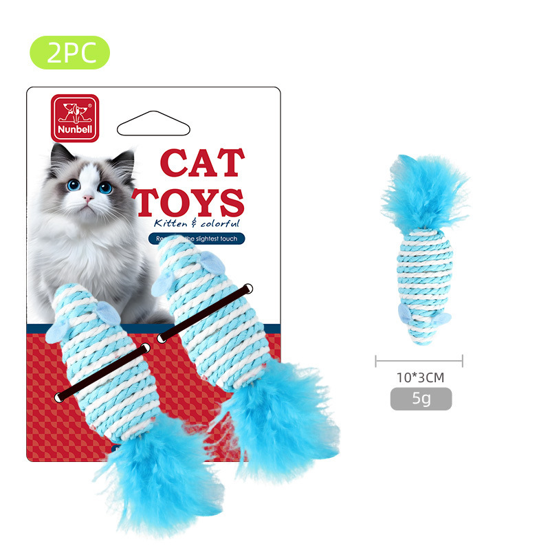 Cat Sisal and Feather Toy