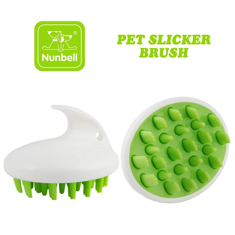 Nunbellpets Eco-friendly Soft Touch TPR & Plastic Bath Brush for Small Animals with Baby-friendly Cleaning and Massage Features