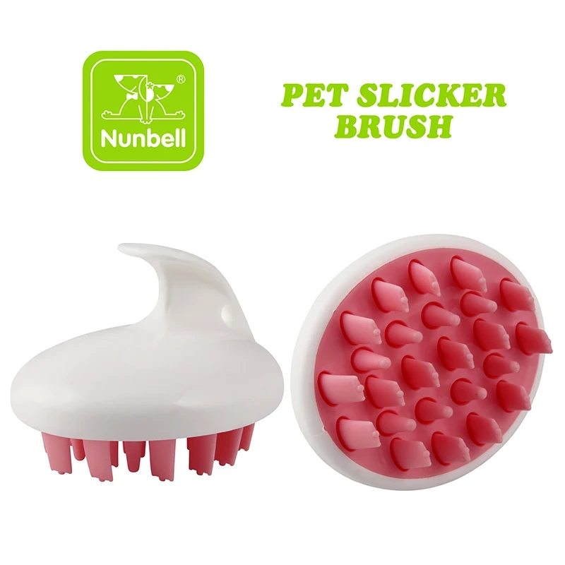 Nunbellpets Eco-friendly Soft Touch TPR & Plastic Bath Brush for Small Animals with Baby-friendly Cleaning and Massage Features