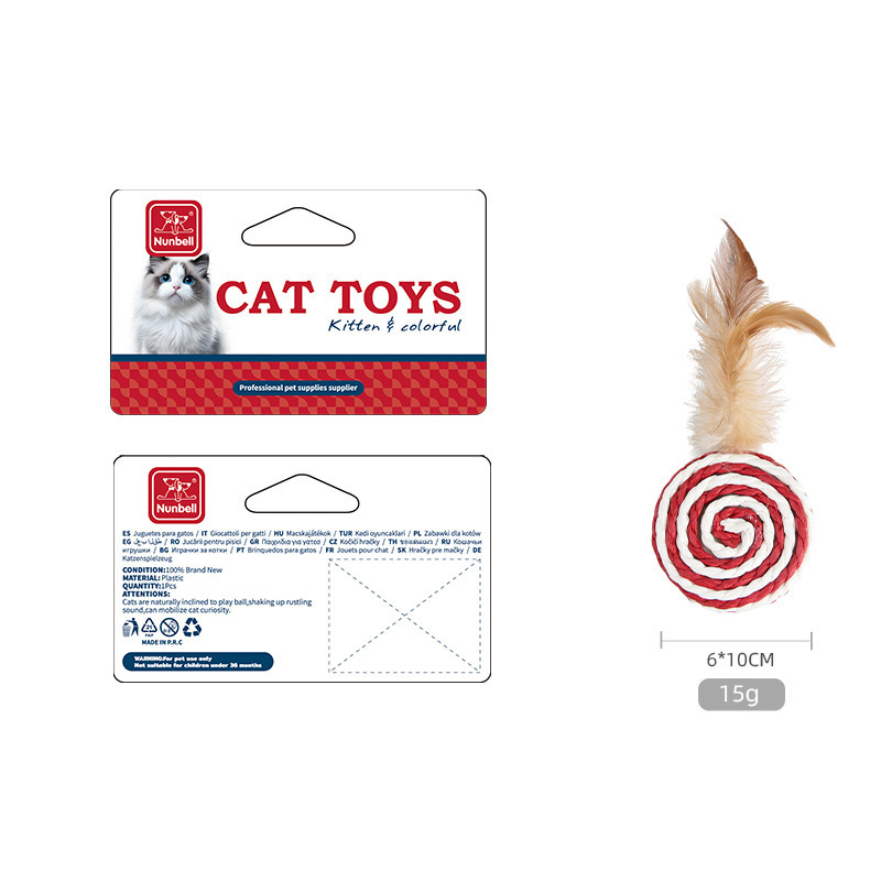 Cat Sisal and Feather Toy