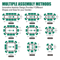 鋼製耐用金屬花箱防水高架種植床香草花卉蔬菜種植裝飾,尤坦克