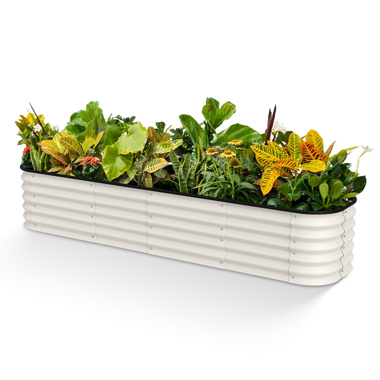 Steel Planting Containers Steel Durable Metal Planter Box Waterproof Raised Planting Bed Herb ...