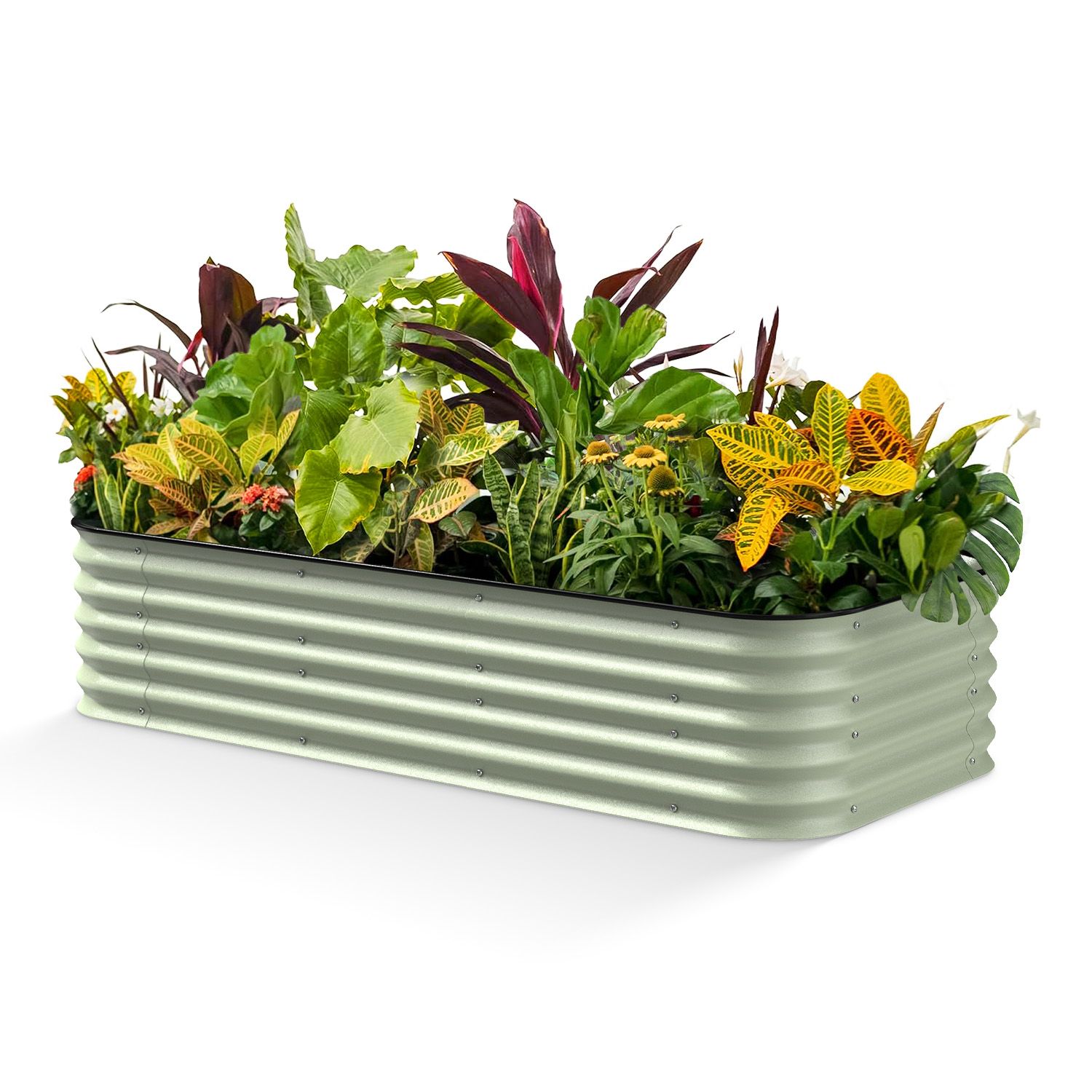 Steel Planting Containers Steel Durable Metal Planter Box Waterproof Raised Planting Bed Herb ...
