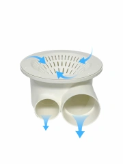 Perfetto scarico interno doppio per WC, scarico inferiore per serbatoio dell'acqua per laghetto Koi, acquacoltura e allevamento ittico.,YUTANK,Perfetto doppio scarico per interni, scarico inferiore per serbatoio dell'acqua del WC, ideale per laghetti di koi, acquacoltura e allevamento di pesci.
