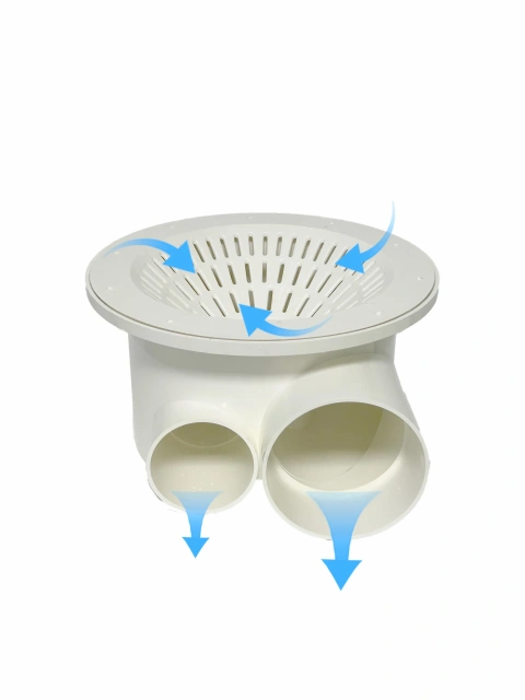 Perfetto scarico interno doppio per WC, scarico inferiore per serbatoio dell'acqua per laghetto Koi, acquacoltura e allevamento ittico.,YUTANK,Perfetto doppio scarico per interni, scarico inferiore per serbatoio dell'acqua del WC, ideale per laghetti di koi, acquacoltura e allevamento di pesci.