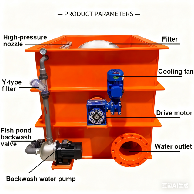 YUTANK ED-PP-80 High-efficiency Rotary Stainless Steel 316 Aquaculture Drum Filter 300m Capacity 0.75kw 300m/h Flow Rate,YUTANK