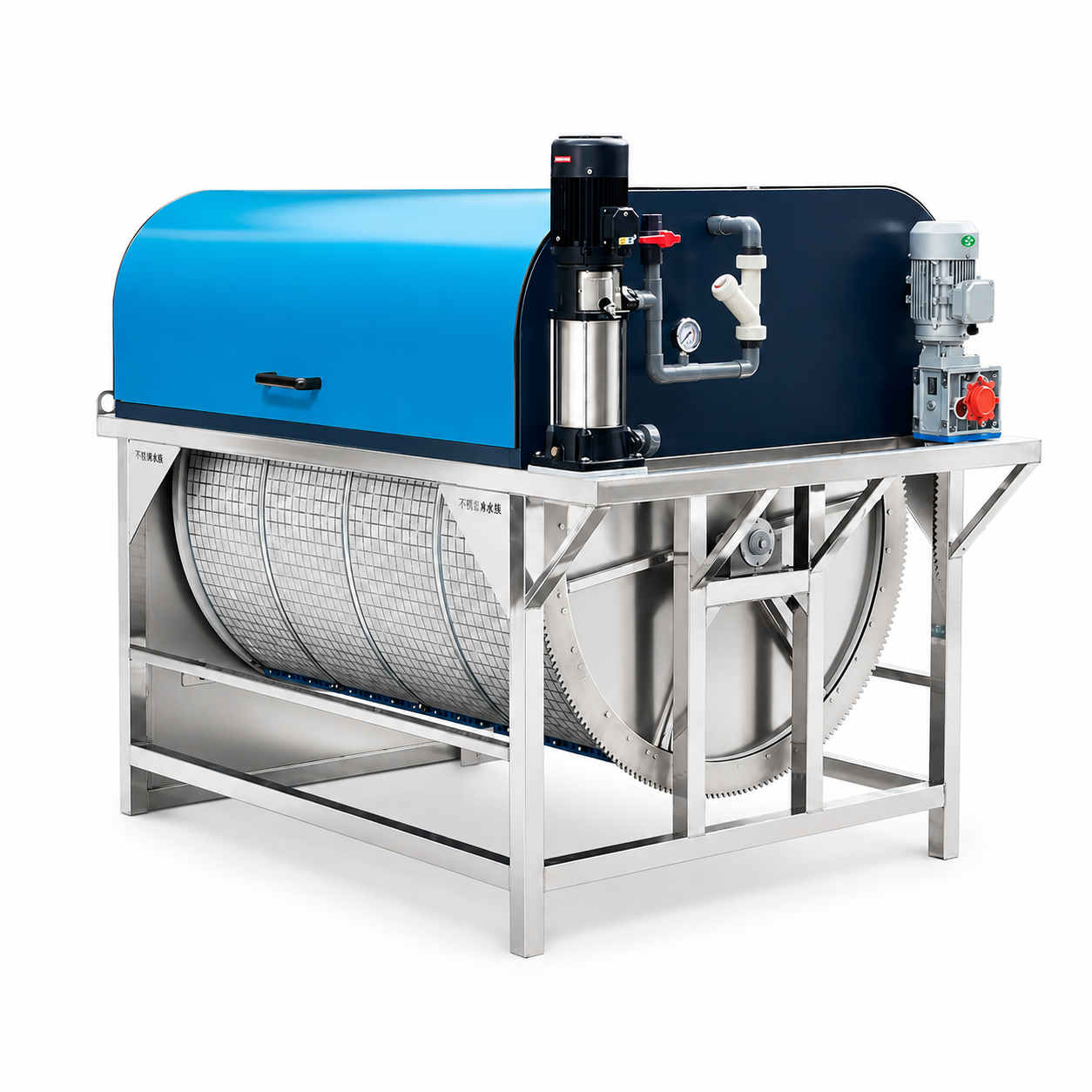 304/316L Submerged Stainless Steel Drum Microfilter | Aquaculture RAS Filtration System for Fish & Shrimp Farming,YUTANK,304/316L Submerged Stainless Steel Drum Microfilter | Aquaculture RAS Filtration System for Fish & Shrimp Farming