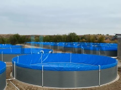 Painted Galvanized Steel Fish Pond | Modular RAS Aquaculture Tank for Fish & Shrimp Farming | Industrial Fish Farming System,YUTANK,Painted Galvanized Steel Fish Pond | RAS Fish Farming Tank Manufacturer