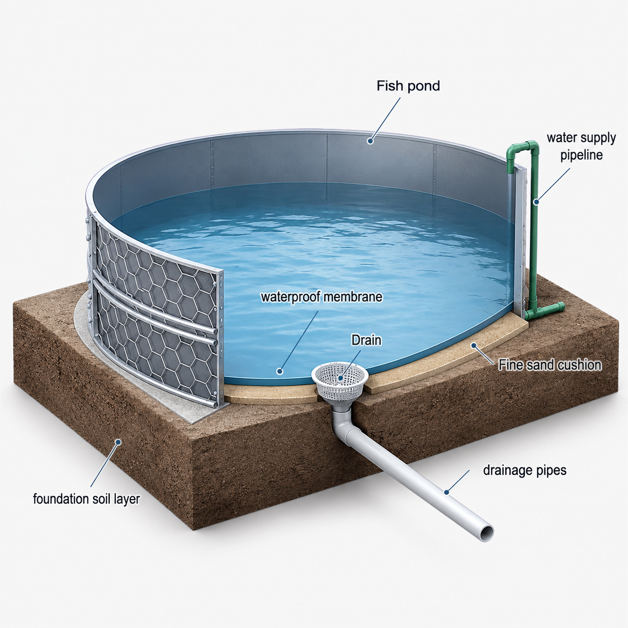 Honeycomb PP Fish Pond for Aquaculture | Modular Plastic Fish Tank System for Fish & Shrimp Farming,YUTANK,Honeycomb PP RAS Tank | YUTANKRAS