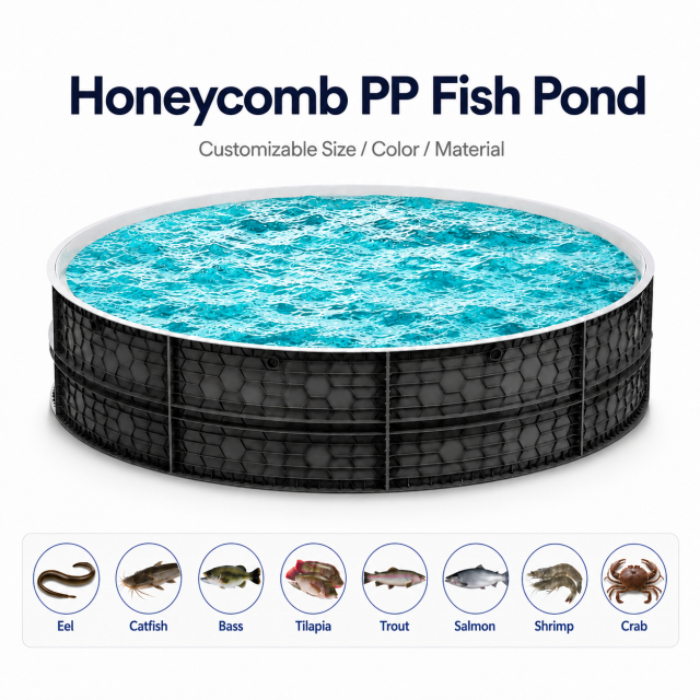 Honeycomb PP Fish Pond for Aquaculture | Modular Plastic Fish Tank System for Fish & Shrimp Farming,YUTANK,Honeycomb PP RAS Tank | YUTANKRAS