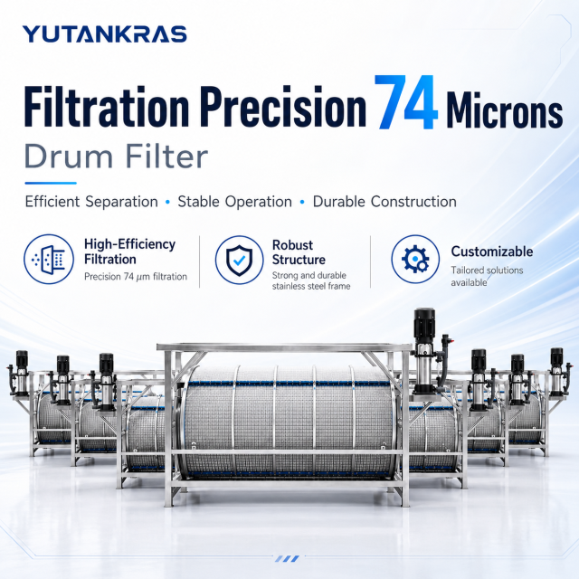 RAS用ステンレス製ドラム型マイクロフィルター | YUTANK,ユタンク,RAS用ステンレス製ドラム型マイクロフィルター | YUTANK
