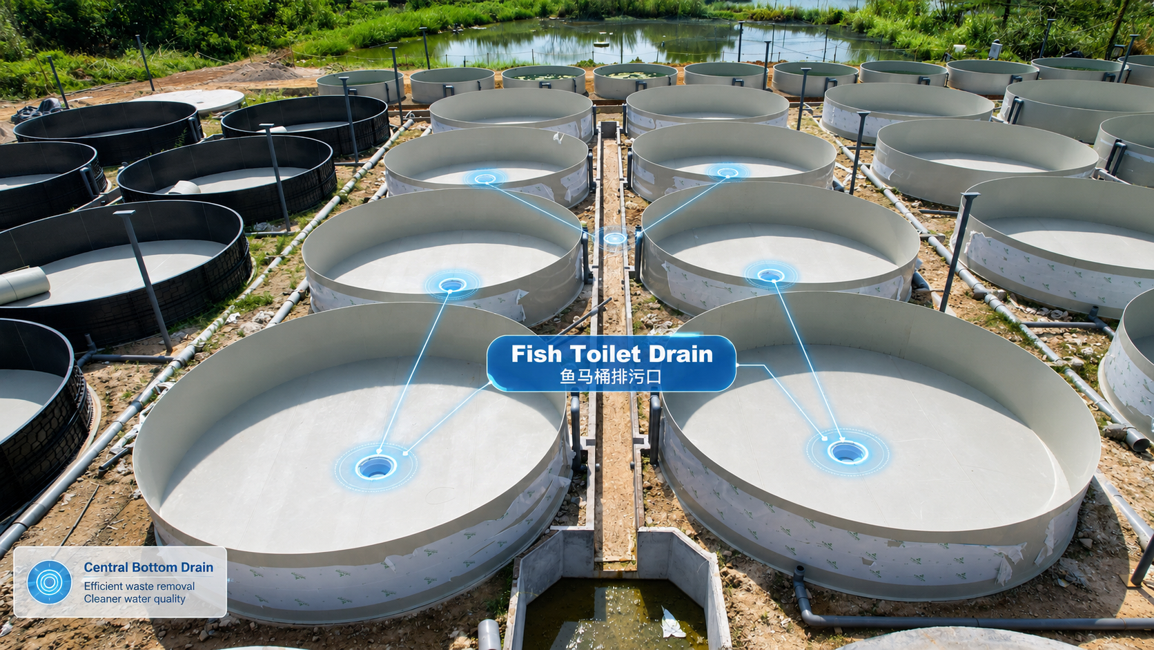 Heavy Duty PVC/PP Double Fish Pond Bottom Drain | Waste Removal Outlet for Koi Pond Water Circulation & Sewage System 285×183mm | YUTANK,YUTANK,PVC/PP Double Outlet Fish Pond Bottom Drain System | Koi Pond Waste Removal & Sewage Discharge for Aquaculture Water Circulation Equipment 285×183mm | YUTANK