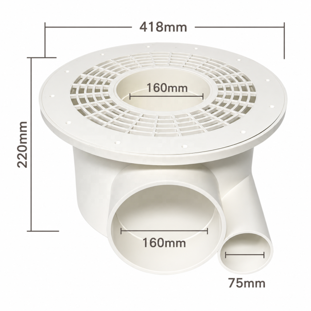 Round Square PVC/PP Fish Tank Bottom Drain | Heavy Duty Koi Pond Waste Removal & Aquarium Sewer System Cleaning Equipment | YUTANK,ユタンク,PVC/PP Round & Square Fish Pond Bottom Drain System | Koi Pond Waste Removal Sewer Outlet for Aquaculture & Aquarium Cleaning Equipment | YUTANK