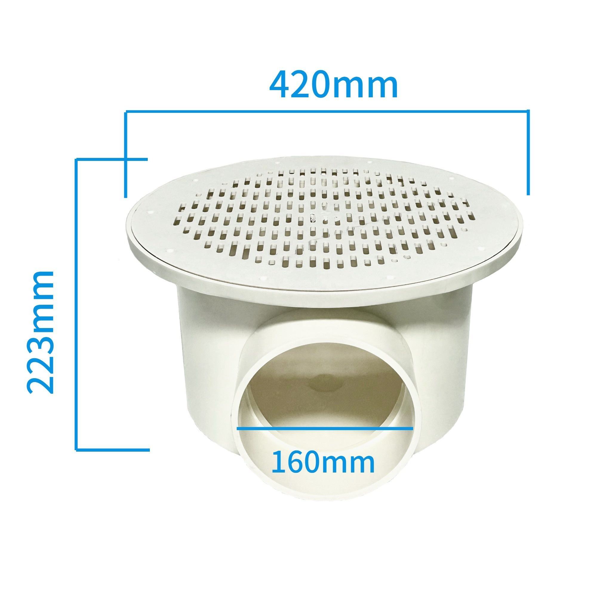 White PVC Fish Tank Central Bottom Drain | Koi Pond Filter System Sewer Pipe Fittings for Water Waste Collection & Aquaculture Drainage,YUTANK,White PVC Central Fish Toilet Bottom Drain System | Koi Pond Sewer Pipe Fittings for Aquaculture Water Waste Removal & Filtration System | YUTANK