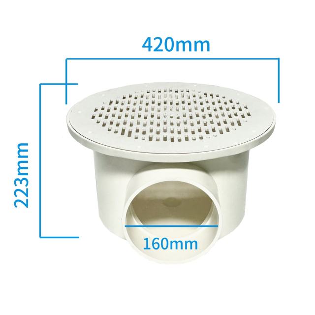 White PVC Fish Tank Central Bottom Drain | Koi Pond Filter System Sewer Pipe Fittings for Water Waste Collection & Aquaculture Drainage,YUTANK,White PVC Central Fish Toilet Bottom Drain System | Koi Pond Sewer Pipe Fittings for Aquaculture Water Waste Removal & Filtration System | YUTANK