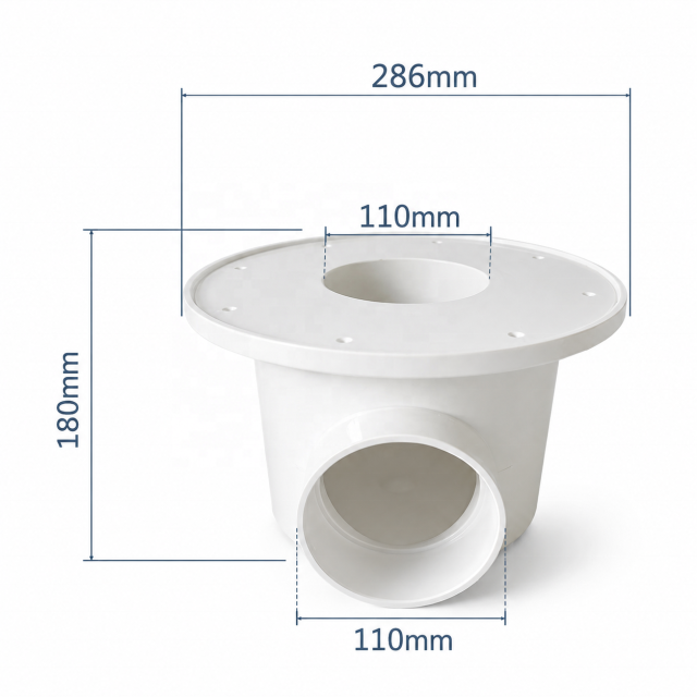 YUTANK 110mm Square PVC/PP White Fish Toilet Bottom Drain for Koi Pond Waste Removal Aquarium Sewage System Tank Equipment,YUTANK,110mm Square PVC/PP Fish Tank Bottom Drain System | Koi Pond Waste Removal Outlet for Aquaculture Sewage & RAS Water Treatment Equipment | YUTANK