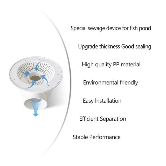 Customizable PP PVC Fish Pond Bottom Drain | Waste Removal Outlet for Koi Pond Water Circulation & Aquaculture Sewage System 420×240mm | YUTANK,유탱크,PP PVC Fish Pond Bottom Drain System | Koi Pond Waste Removal Outlet for Aquaculture Sewage & Water Circulation System 420×240mm | YUTANK Factory Supply