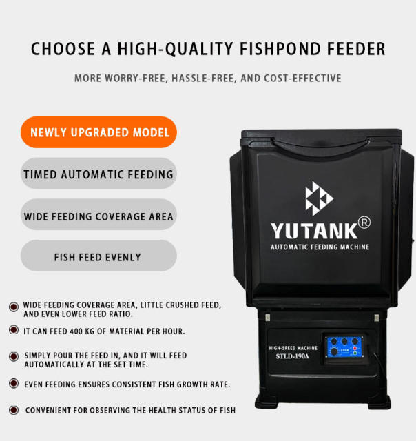 Industrial Automatic Fish Feeder | Smart Aquaculture Feeding Machine for Pond & Recirculating Water System Fish Farming Equipment,YUTANK,Automatic Fish Feeder for Aquaculture | Industrial Smart Feeding System for Fish Pond & RAS Recirculating Water Farming Equipment | YUTANK