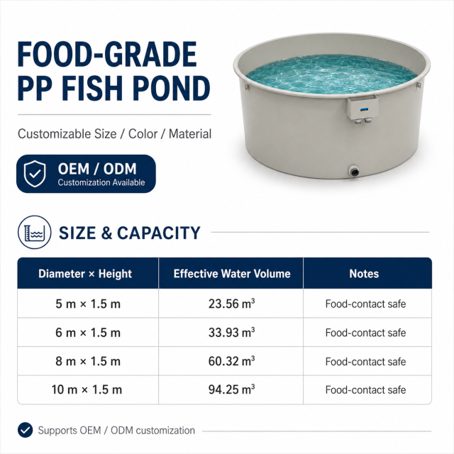 Round PP Fish Tank | Aquaculture Fish Tank for Fish & Shrimp Farming System,YUTANK,PP Fish Tank