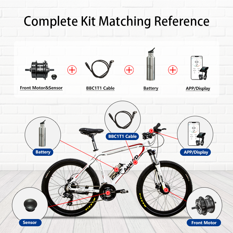 P110 Wireless Front Hub Motor, 36V 250W Electric Motor For Bike, 2.3Kg High Power Ebike Motor