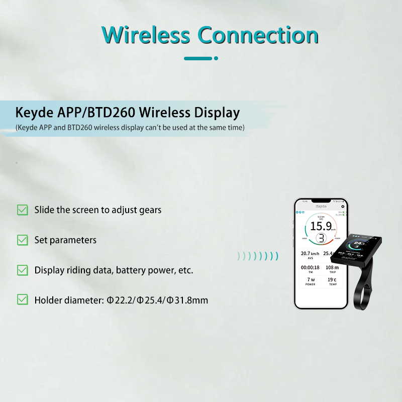 S110 Wireless Rear Rim Ebike Conversion Kit, 36V 250W Silent Electric Bike Conversion Kit