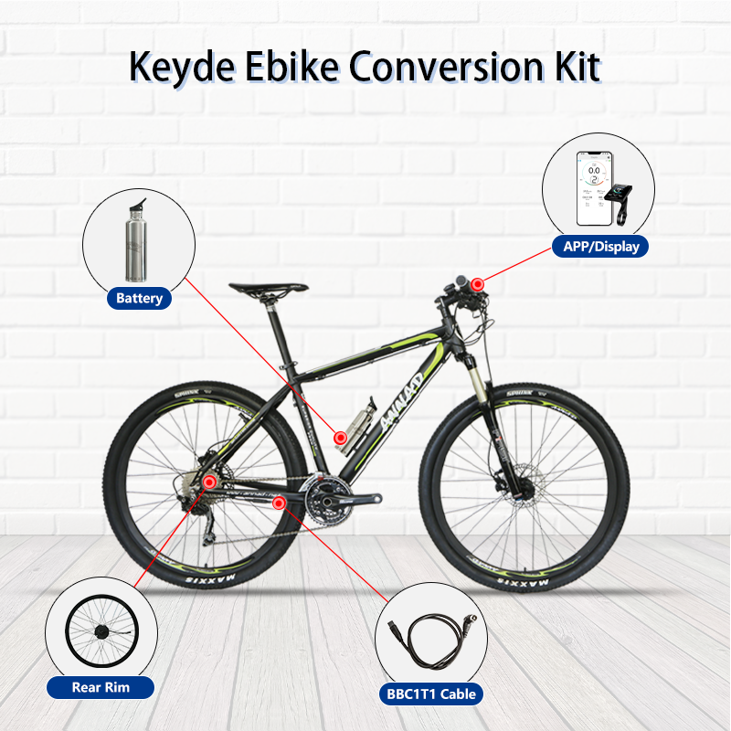 S110 Wireless Rear Rim Ebike Conversion Kit, 36V 250W Silent Electric Bike Conversion Kit