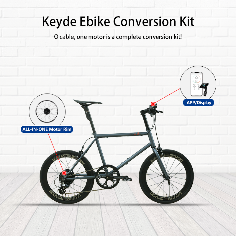 P130 ALL-IN-ONE Rear Rim Ebike Conversion Kit, 30V Electric Bike Conversion Kit Built-in 7Ah Battery