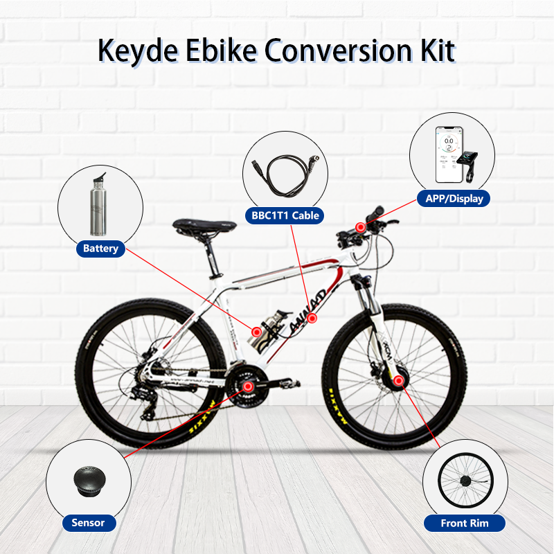 P110 Wireless Front Rim Ebike Conversion Kit, 36V 250W High Power Electric Bike Conversion Kit