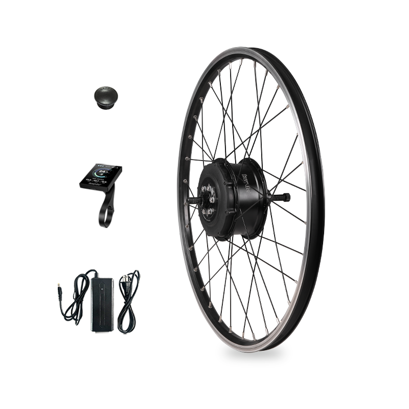 P160 ALL-IN-ONE Front Rim Ebike Conversion Kit, 30V Electric Bike Conversion Kit Built-in 10Ah Battery
