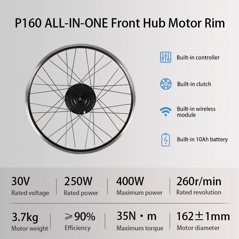 Keyde P160 ALL-IN-ONE Front Rim Ebike Conversion Kit