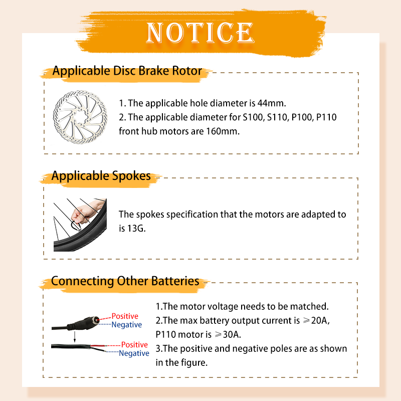 S110 Wireless Front Hub Motor, 36V 250W Electric Motor For Bike, 2.1Kg Silent Ebike Motor