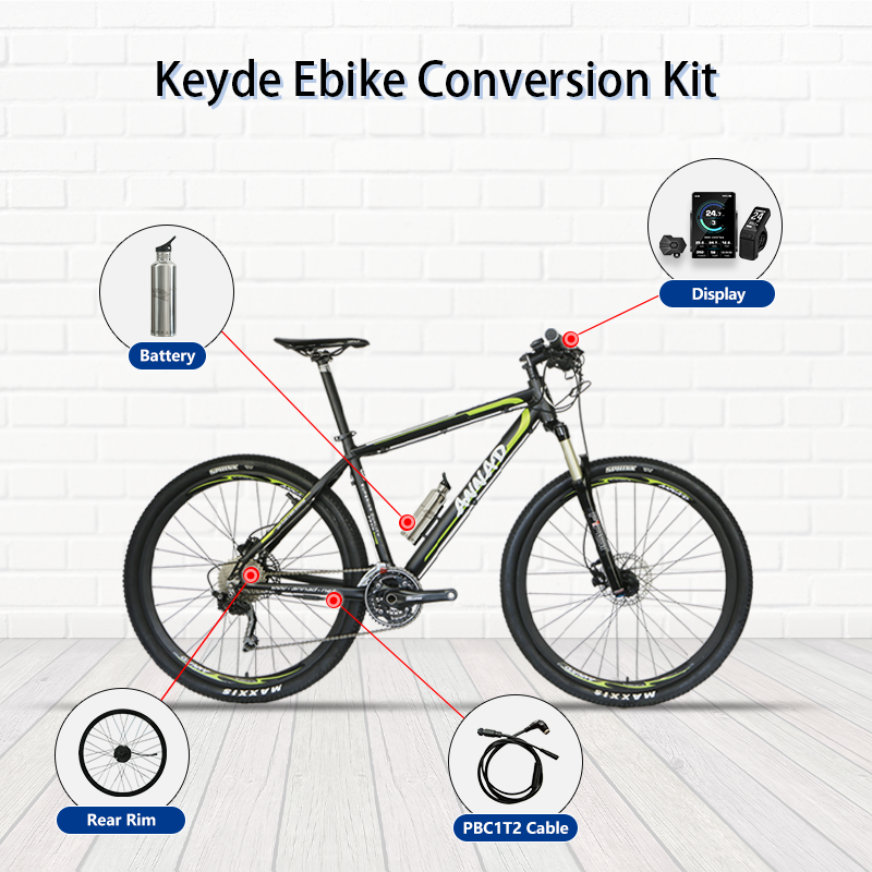P100 Smart Rear Rim Ebike Conversion Kit, 36V 250W High Power Electric Bike Conversion Kit