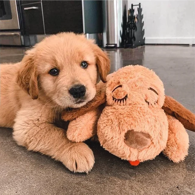 Plush Mommy Dog With A Heartbeat, Anxiety Relief Dog Toys