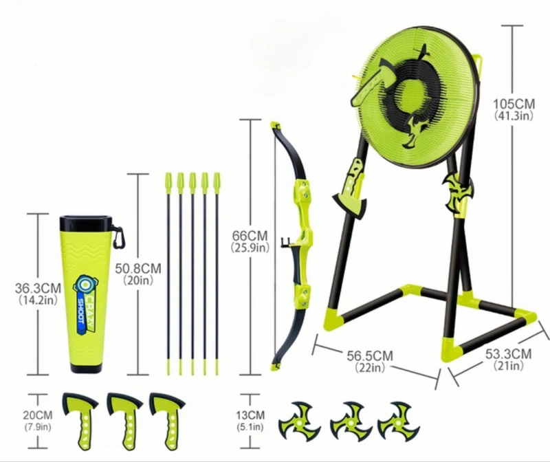 Bow And Arrow Darts, Axes With Target Backyard Decoration