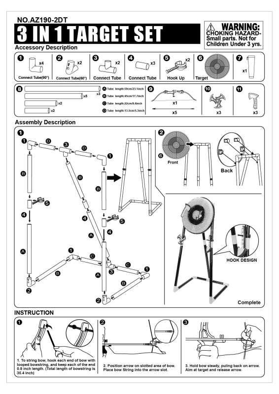 Bow And Arrow Darts, Axes With Target Backyard Decoration