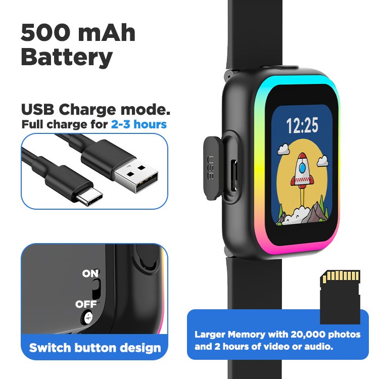 Kids Smart Watch With Colorful Mood Light CTW24