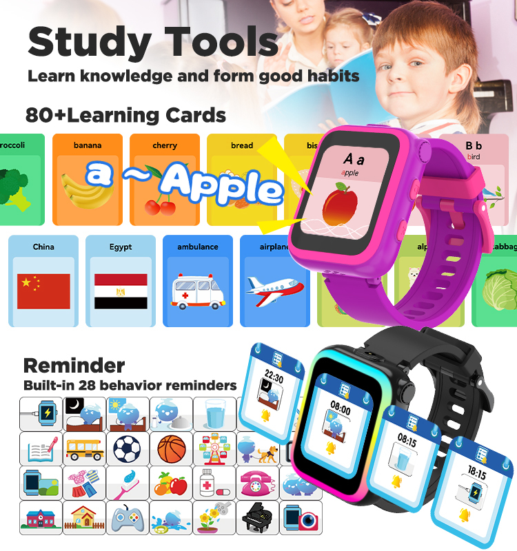 Kids Smart Watch With Colorful Mood Light CTW24