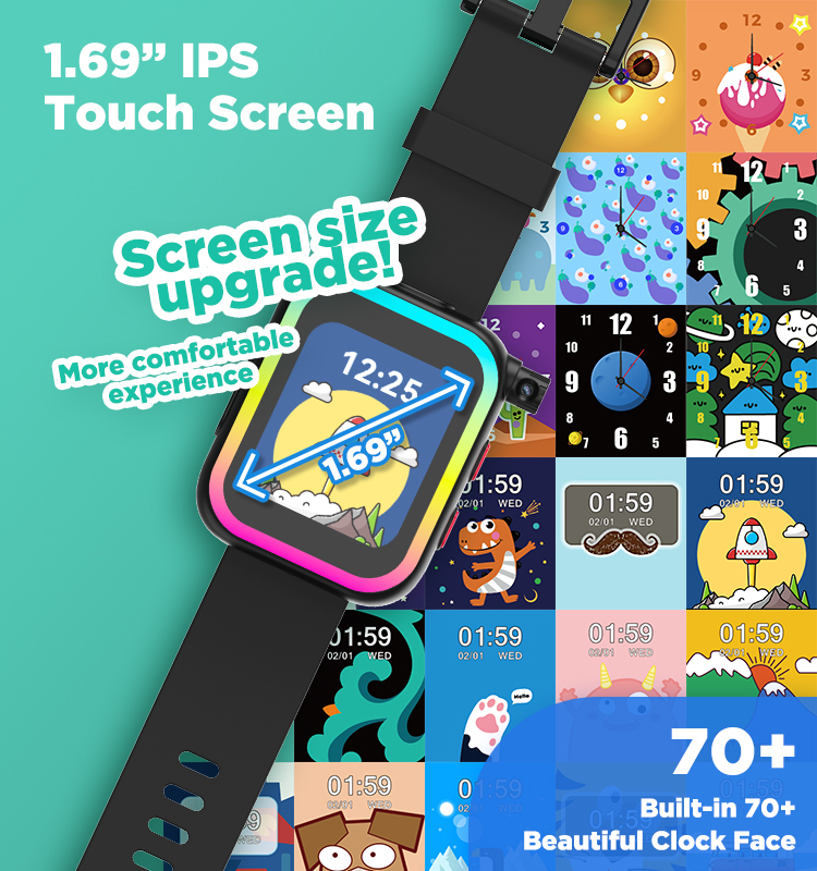 Kids Smart Watch With Colorful Mood Light CTW24