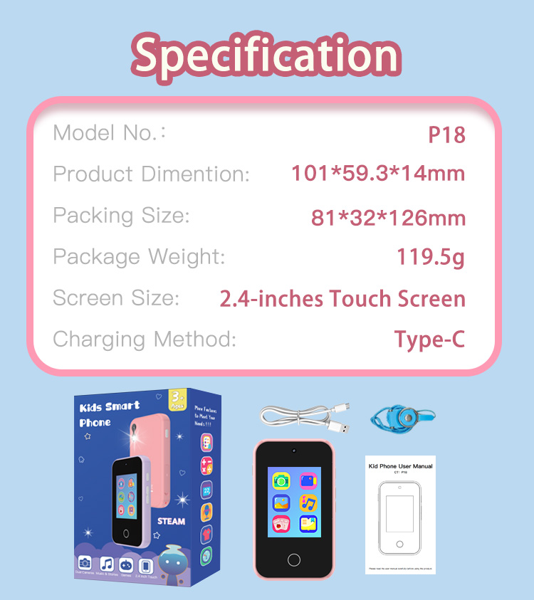 kids educational smart phone toy ct-p18