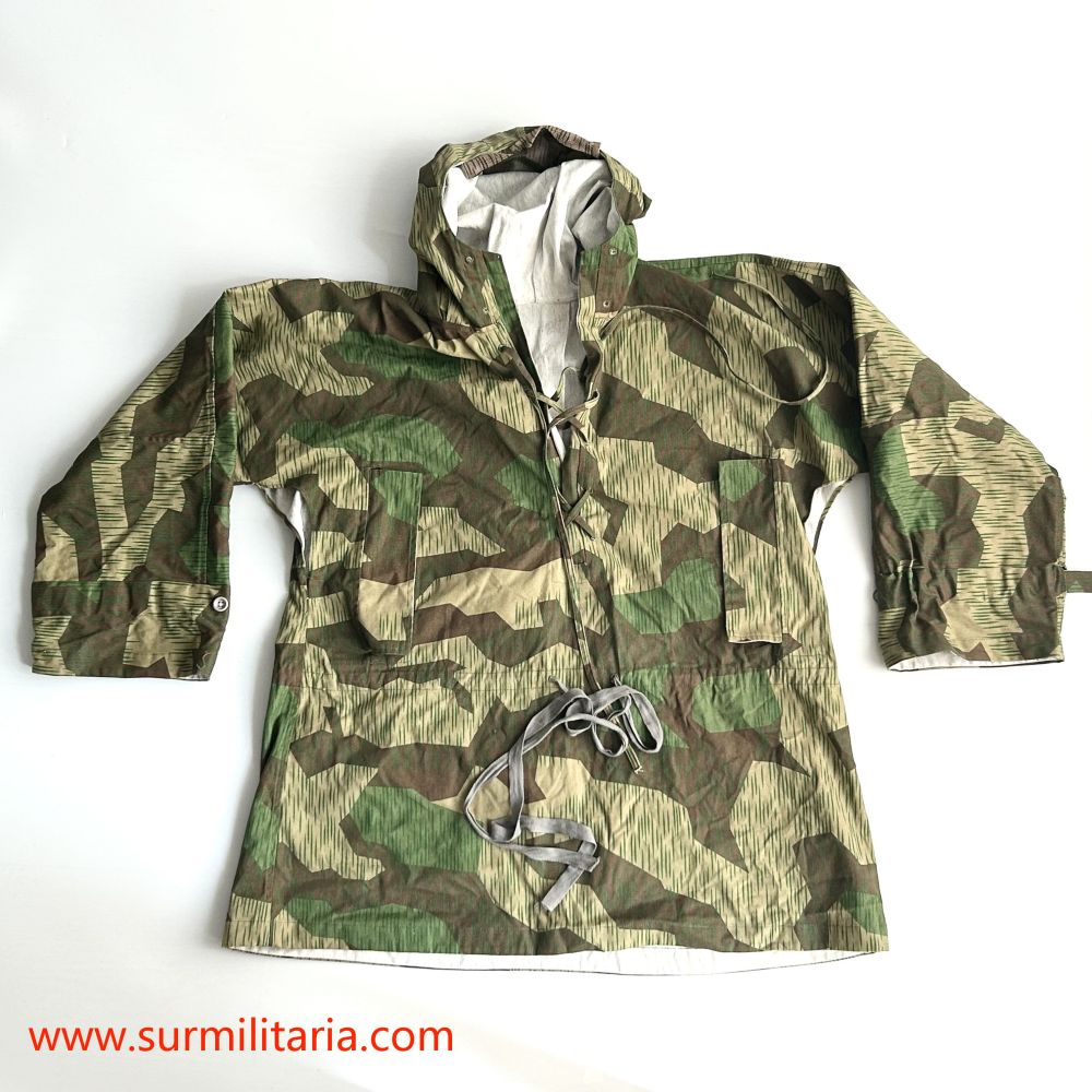 WW2 German Wehrmacht camouflage blouse in Splinter camouflage(with hood)